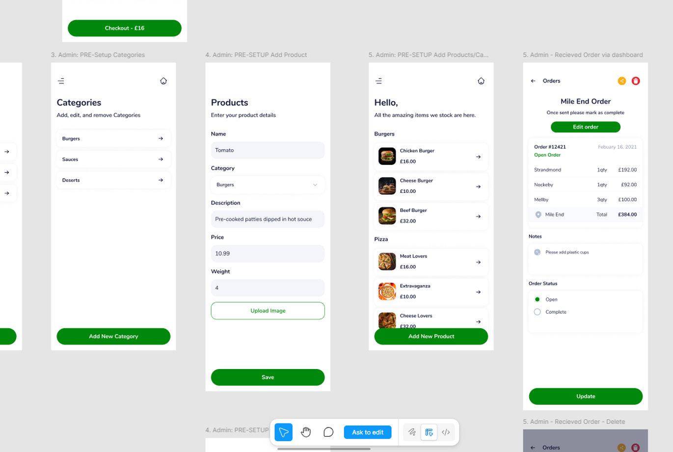 6urgerz order management screens