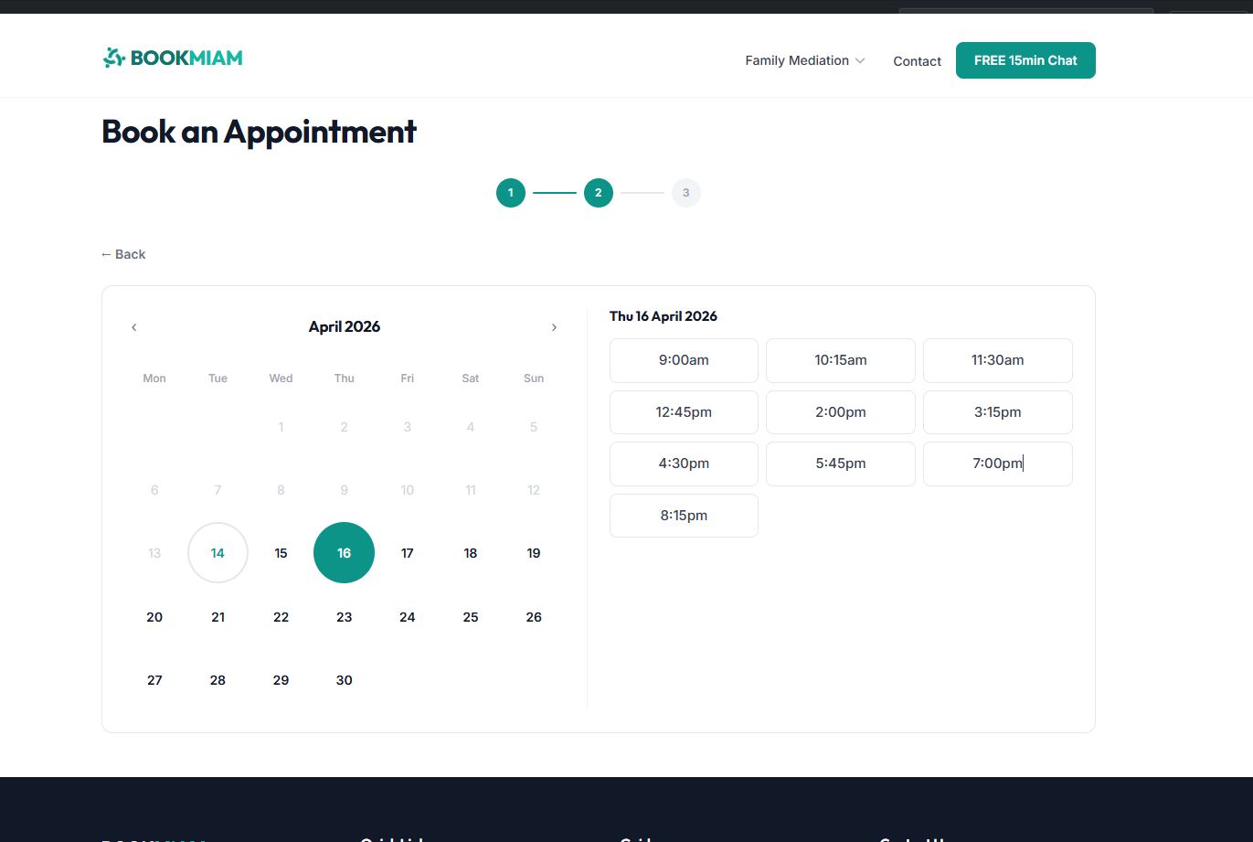 Calenderly Booking System