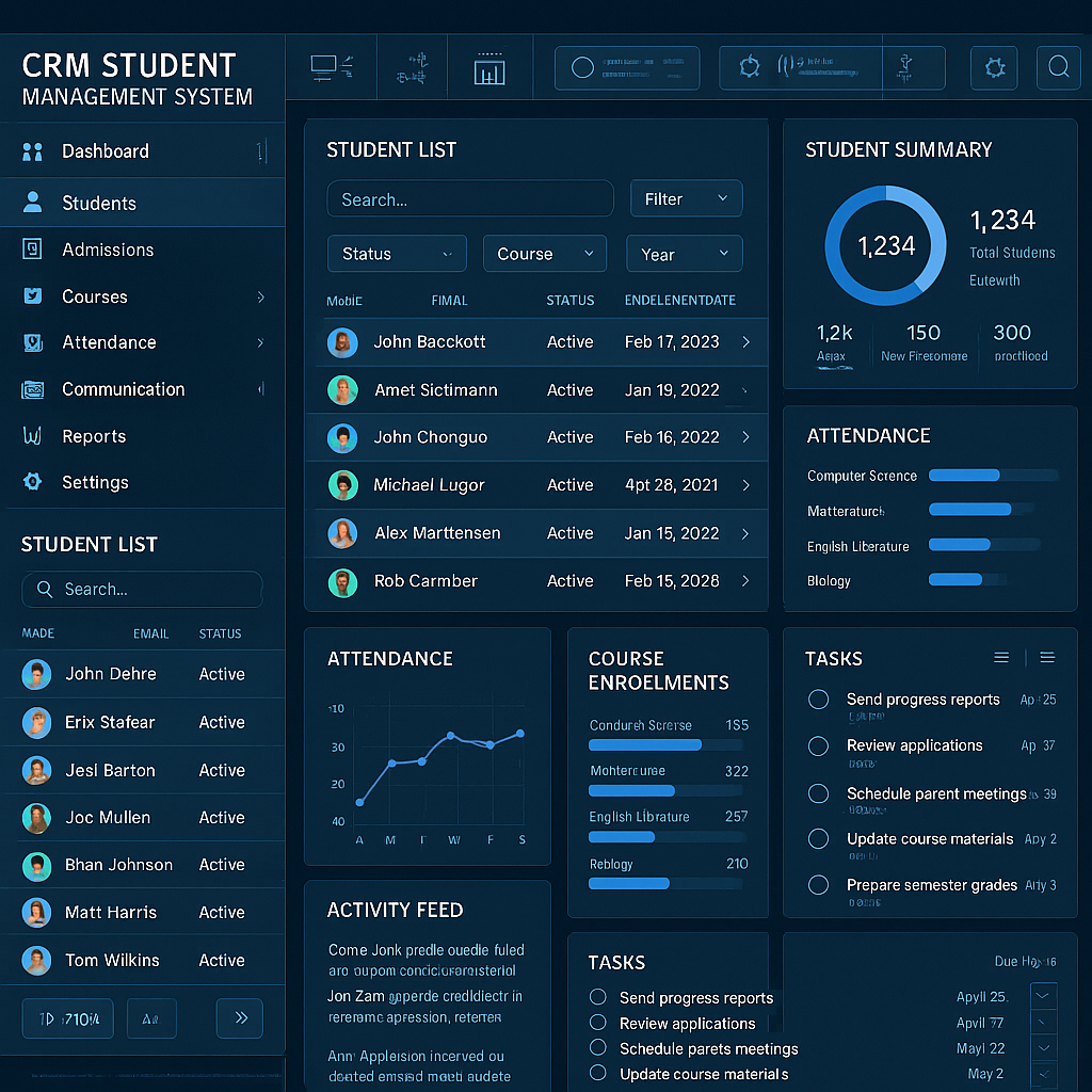 Tayyibun SaaS Educational CRM Platform Dashboard